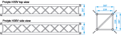 Prolyte truss H30V afmeting