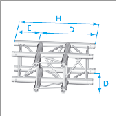 Prolyte H30V - C017, 3-weg, T-stuk